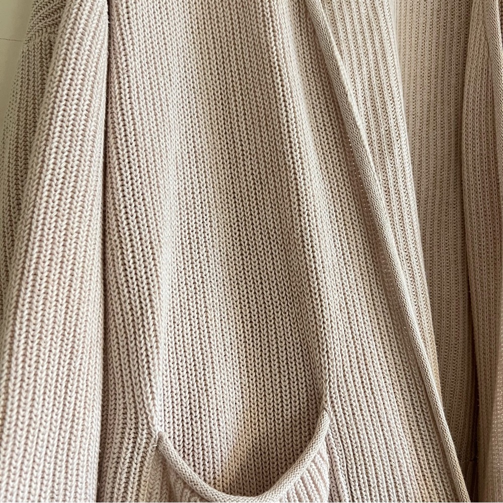Cream knitted cotton open cardigan, Universal Thread, size L - Picture 6 of 7